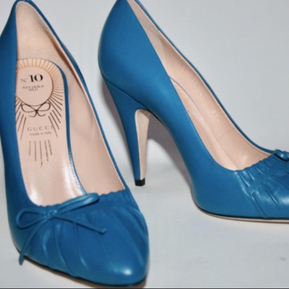 Gucci High Heels New Blue Aqua Color